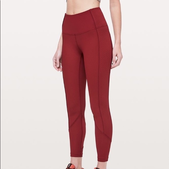 lululemon athletica Pants - Lululemon Daily Lineup 7/8 Tight *25"
Dark Sport Red